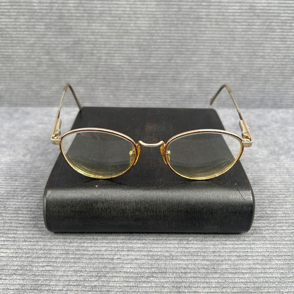 Guess GU400 BRM Gold Red Oval Eyeglasses Frames Vintage Style 135mm